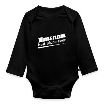 Ilmenau - Stadt best place ever - Baby Bio-Langarm-Body - Schwarz - Vorne