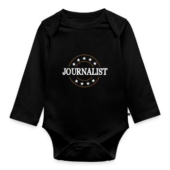 Journalist Beruf - Baby Bio-Langarm-Body - Schwarz - Vorne
