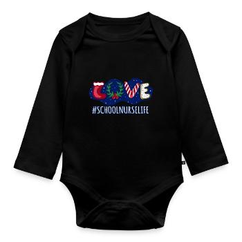Winterurlaub Liebe Weihnachten Job Krankenschwester Schule - Baby Bio-Langarm-Body - Schwarz - Vorne