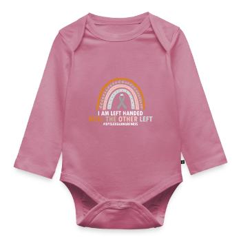 Dyslexia Teacher for Legathenia Therapists - Organic Longsleeve Baby Bodysuit - mauve - Front