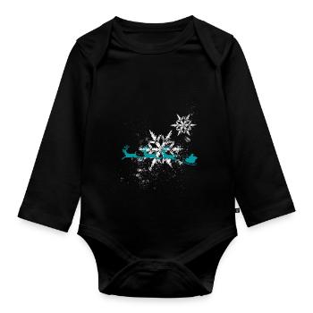 Weihnachten - Baby Bio-Langarm-Body - Schwarz - Vorne