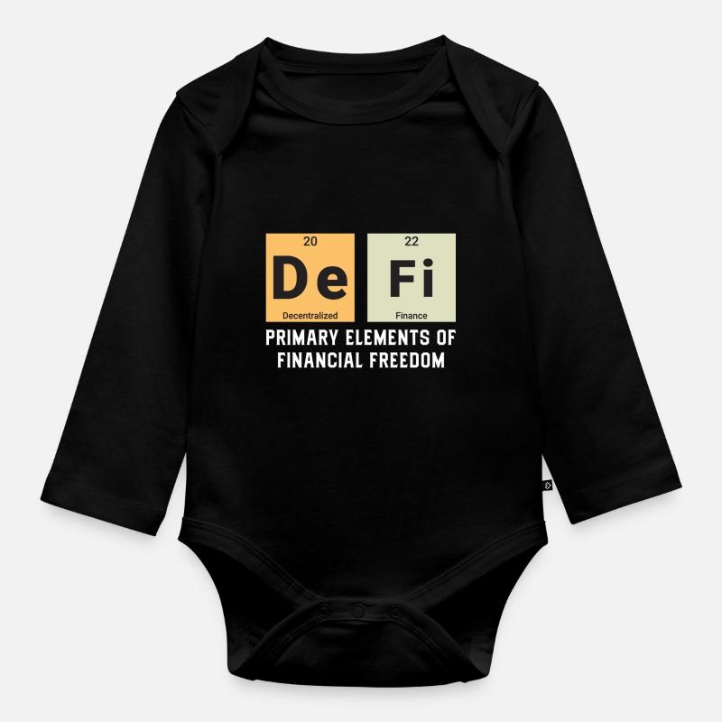 Defi, finance décentralisée - Body Bébé bio manches longues - noir
