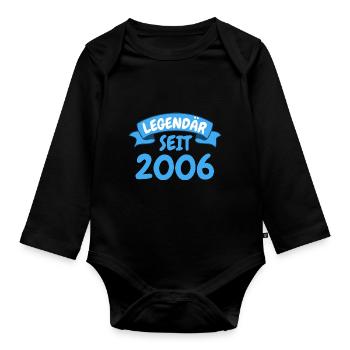 17. Geburtstag Party Geschenk Legendär seit 2006 - Baby Bio-Langarm-Body - Schwarz - Vorne