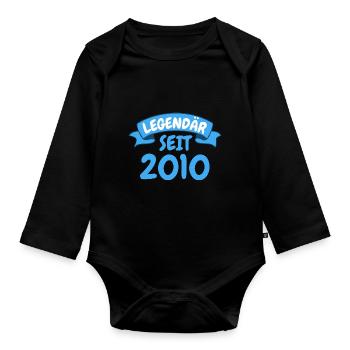 13. Geburtstag Party Geschenk Legendär seit 2010 - Baby Bio-Langarm-Body - Schwarz - Vorne