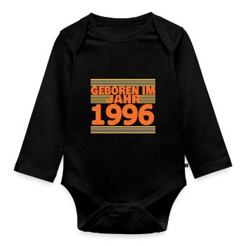 im 1996 - Baby Bio-Langarm-Body - Schwarz - Vorne