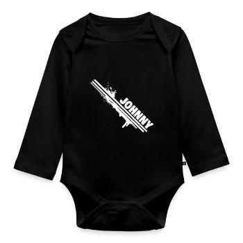 Cadeau pour Johnny - Body Bébé bio manches longues - noir - Devant