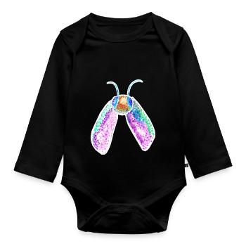 insekt biene - Baby Bio-Langarm-Body - Schwarz - Vorne