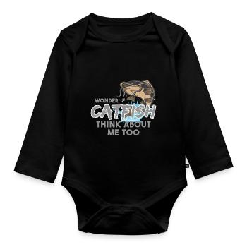 Welsfischer Welsfischen - Baby Bio-Langarm-Body - Schwarz - Vorne