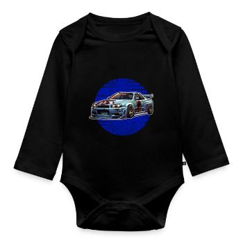 Jdm Halloween edition / Tuning Mechanic Costume - Organic Longsleeve Baby Bodysuit - black - Front