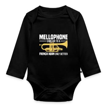 Mellophonist - Baby Bio-Langarm-Body - Schwarz - Vorne