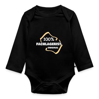 Profession commis d'entrepôt - Body Bébé bio manches longues - noir - Devant