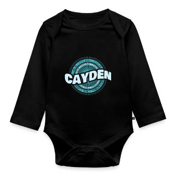Cayden comme idée cadeau - Body Bébé bio manches longues - noir - Devant