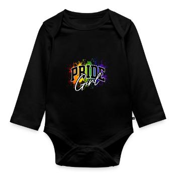 Love Is Love Pride Colors Of Rainbow Equality - Organic Longsleeve Baby Bodysuit - black - Front