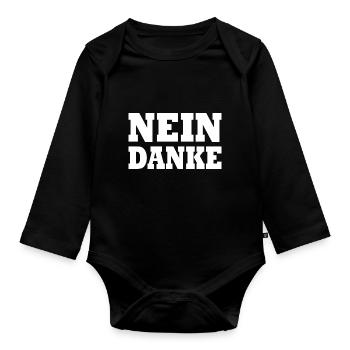 Nein danke - Baby Bio-Langarm-Body - Schwarz - Vorne