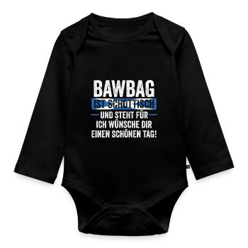 Scots Scottish Scotland - Organic Longsleeve Baby Bodysuit - black - Front