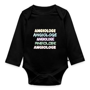 Angiologe als Job - Baby Bio-Langarm-Body - Schwarz - Vorne