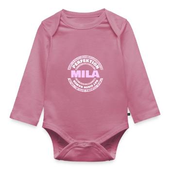 Mila Mila - Organic Longsleeve Baby Bodysuit - mauve - Front