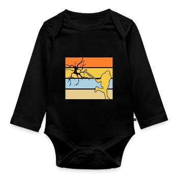 Field Hockey Players Field Hockey - Organic Longsleeve Baby Bodysuit - black - Front