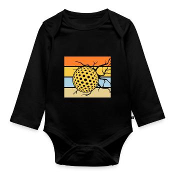 Golfers Golf - Organic Longsleeve Baby Bodysuit - black - Front