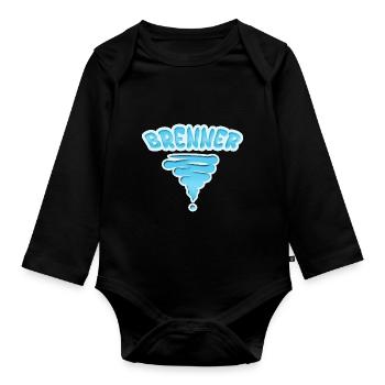 Geschenk für Brenner - Baby Bio-Langarm-Body - Schwarz - Vorne