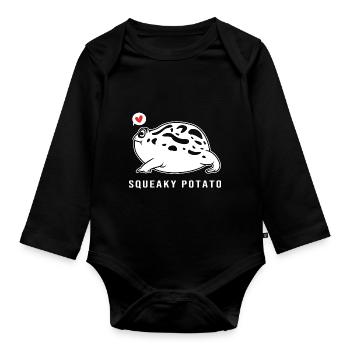Frosch Desert Rain Frog - Organic Longsleeve Baby Bodysuit - black - Front