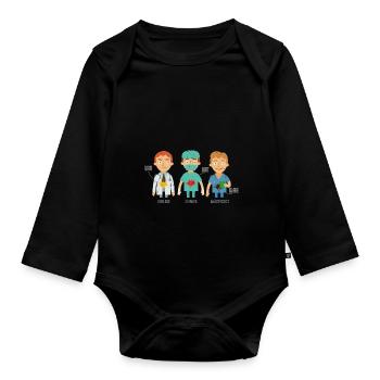 Anästhesist Urologe Chirurg Lustig Geschenkidee - Baby Bio-Langarm-Body - Schwarz - Vorne