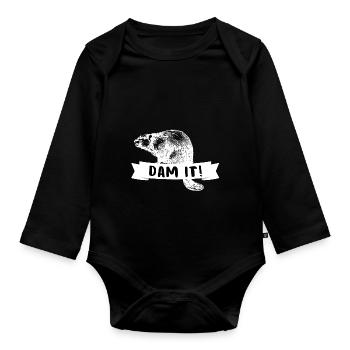 Biber - Baby Bio-Langarm-Body - Schwarz - Vorne