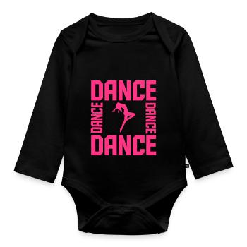 Dance - Baby Bio-Langarm-Body - Schwarz - Vorne
