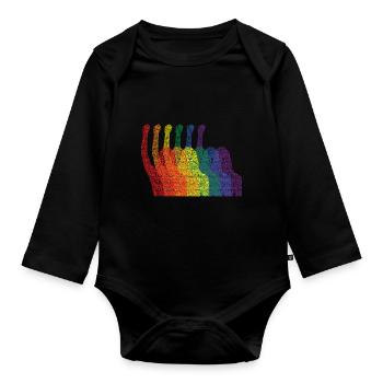 Journée internationale de la femme LGBTQ Cadeau De Girlpower - Body Bébé bio manches longues - noir - Devant