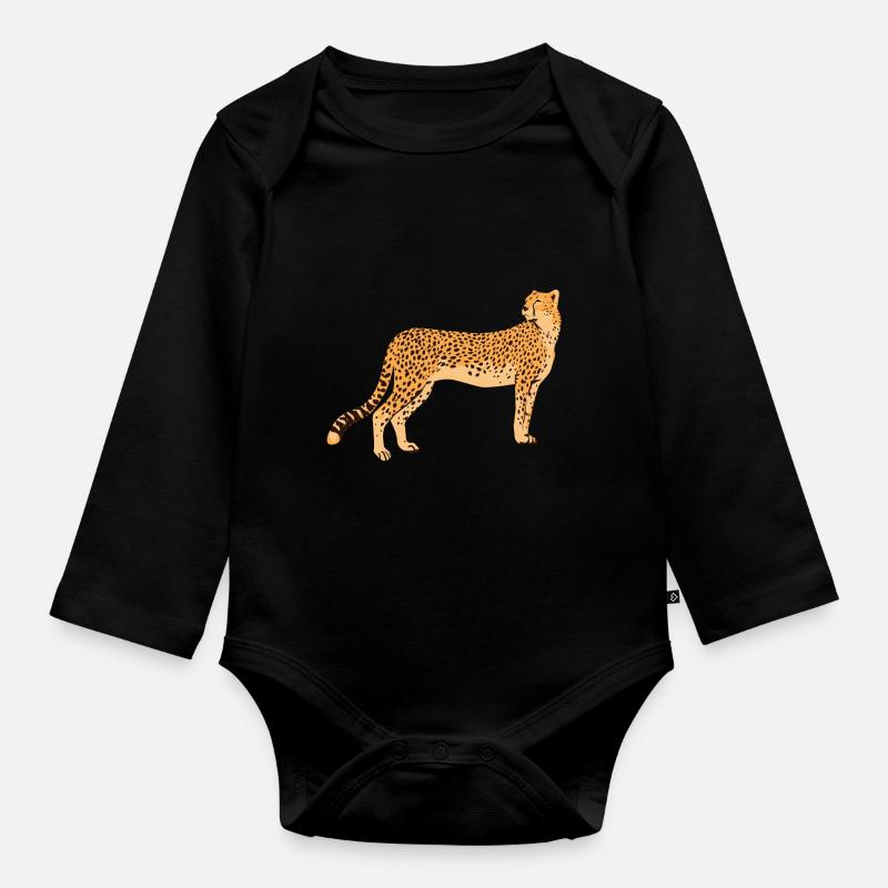 Gepard - Baby Bio-Langarm-Body - Schwarz