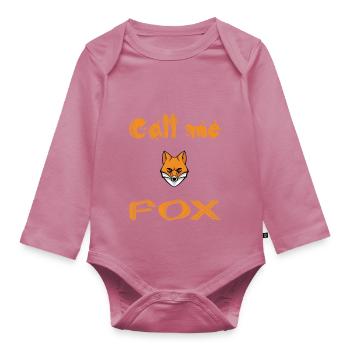 Call me fox - Body Bébé bio manches longues - mauve - Devant