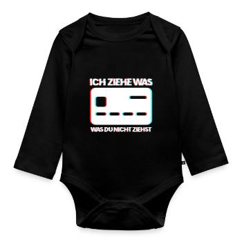 Ich Ziehe Was Was Du Nicht Ziehst Kredit Karte Ges - Baby Bio-Langarm-Body - Schwarz - Vorne