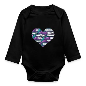 Lesen - Baby Bio-Langarm-Body - Schwarz - Vorne