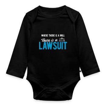 Richter Jurist Anwalt - Baby Bio-Langarm-Body - Schwarz - Vorne