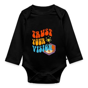 Trust Your Vision Turntable - Baby Bio-Langarm-Body - Schwarz - Vorne
