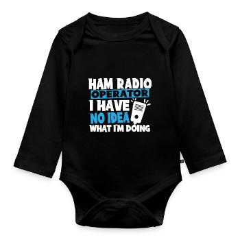 Opérateur radio amateur amateur Anten - Body Bébé bio manches longues - noir - Devant