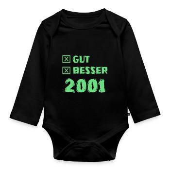 Besser 2001 - Baby Bio-Langarm-Body - Schwarz - Vorne