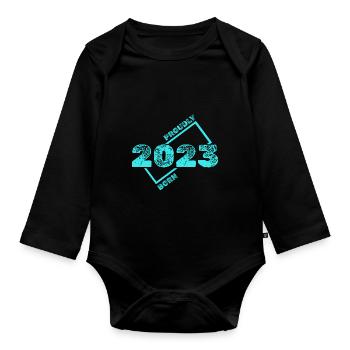 Né en 2023 - Body Bébé bio manches longues - noir - Devant
