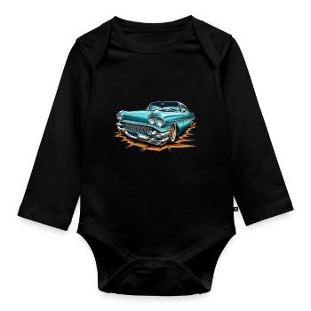 Lowrider chic - Body Bébé bio manches longues - noir - Devant