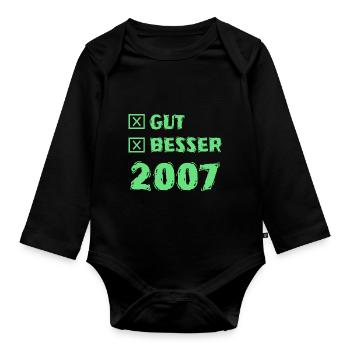 2007 - Baby Bio-Langarm-Body - Schwarz - Vorne