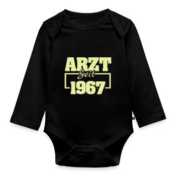 Chefarzt 1967 - Baby Bio-Langarm-Body - Schwarz - Vorne