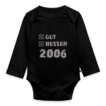 Better 2006 - Organic Longsleeve Baby Bodysuit - black - Front
