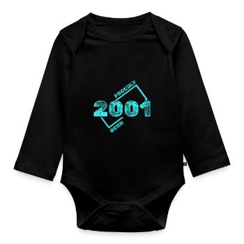 Geschenkidee 2001 - Baby Bio-Langarm-Body - Schwarz - Vorne