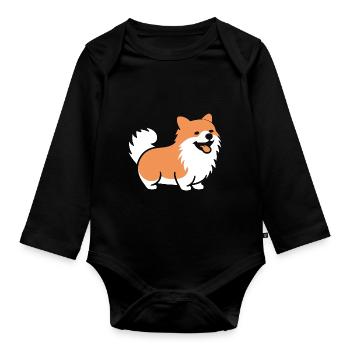 Spitz - Baby Bio-Langarm-Body - Schwarz - Vorne