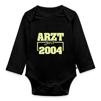 Médecin généraliste 2004 - Body Bébé bio manches longues - noir - Devant