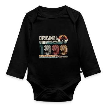 Juli 1999 Geburtstag Juli 1999 Geschenk - Baby Bio-Langarm-Body - Schwarz - Vorne