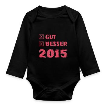 Better 2015 - Organic Longsleeve Baby Bodysuit - black - Front