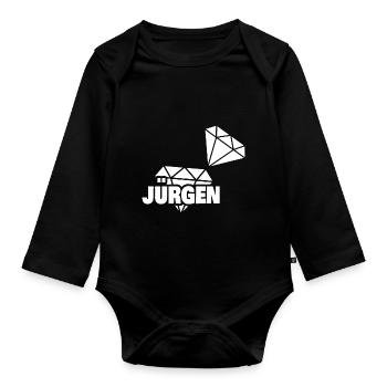 Précieux Jürgen - Body Bébé bio manches longues - noir - Devant