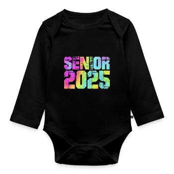 Class of 2025 - Organic Longsleeve Baby Bodysuit - black - Front
