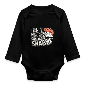 Dieser Ingwerschnaps ist nicht zu gebrauchen - Baby Bio-Langarm-Body - Schwarz - Vorne